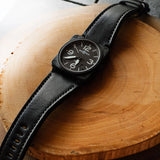 Leather Black Watch Band