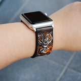 Leather Tiger Watch Band