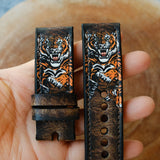 Leather Tiger Watch Band